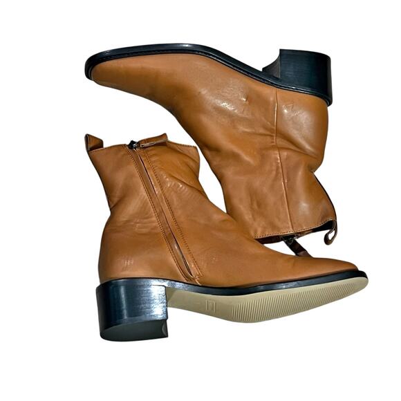 Everlane Women's The City Boot Leather Upper Block Heel Saddle Brown Size 7 NWOB - Picture 10 of 12